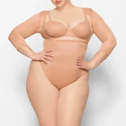 BARELY THERE OPEN BUST ARM SHAPER | CLAY