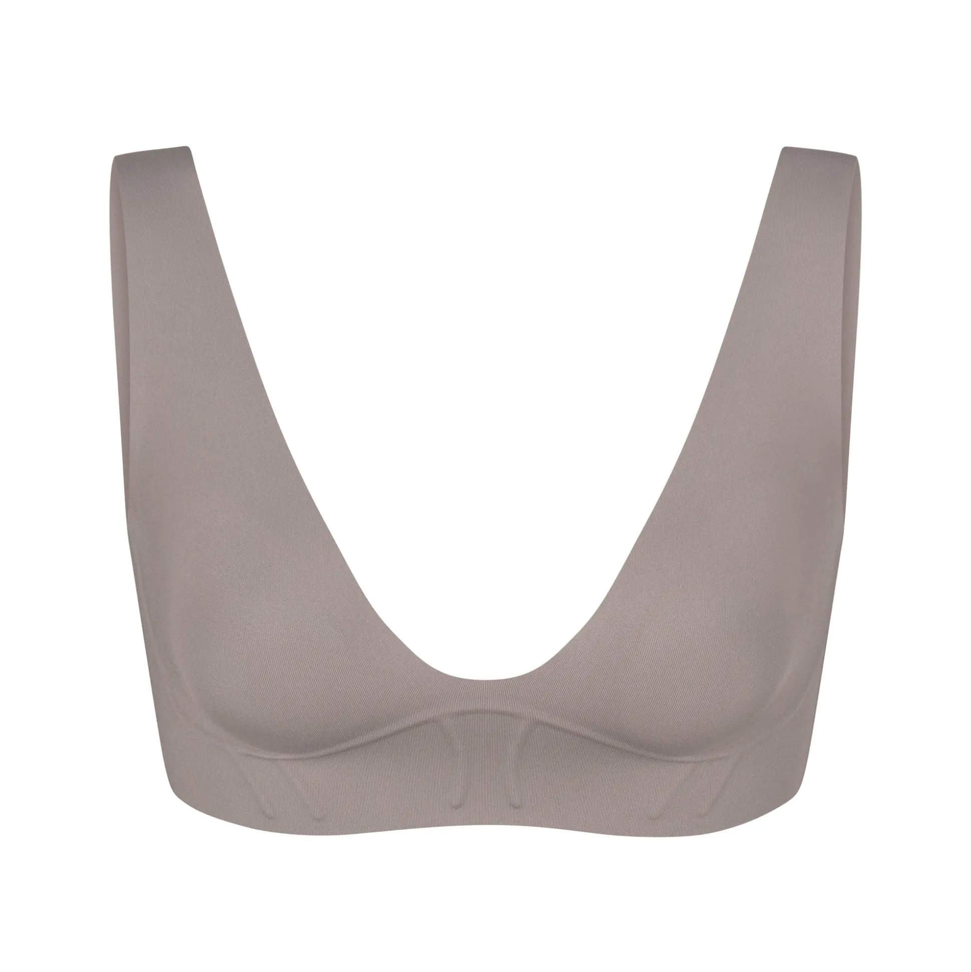 BONDED CORSET PLUNGE BRALETTE | STEEL