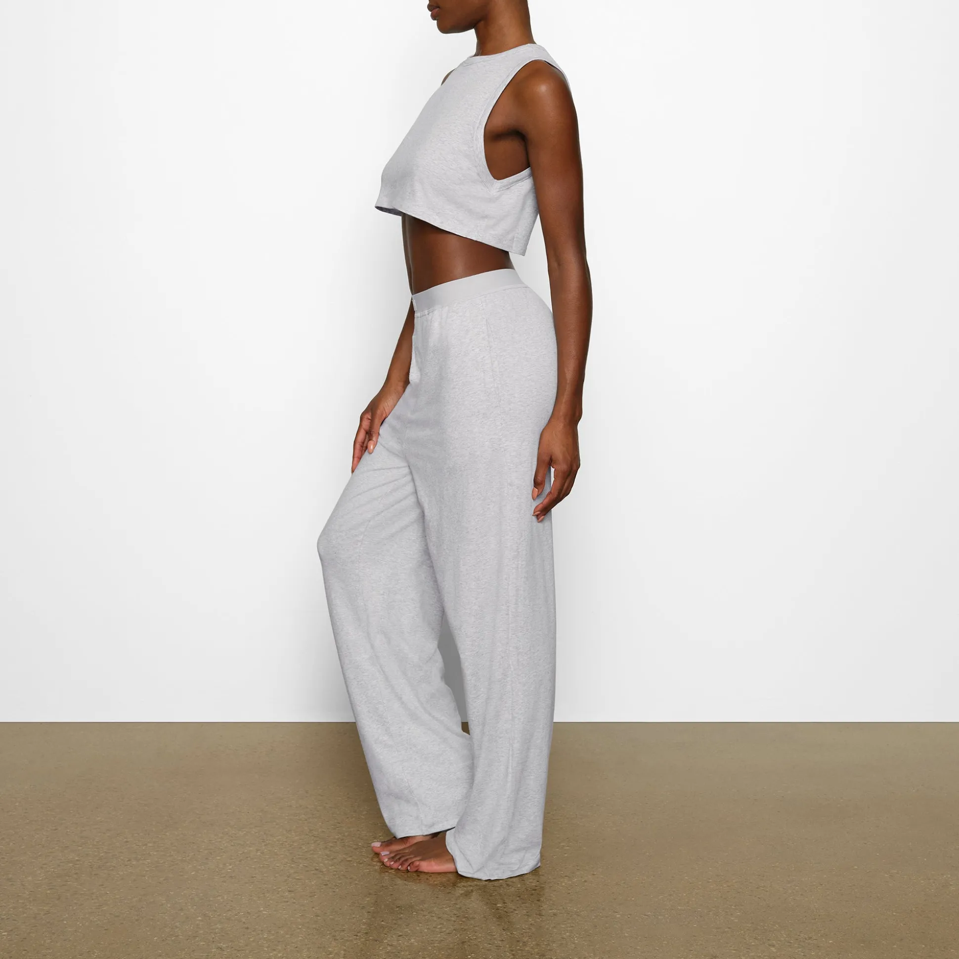 BOYFRIEND LOOSE PANT | LIGHT HEATHER GREY