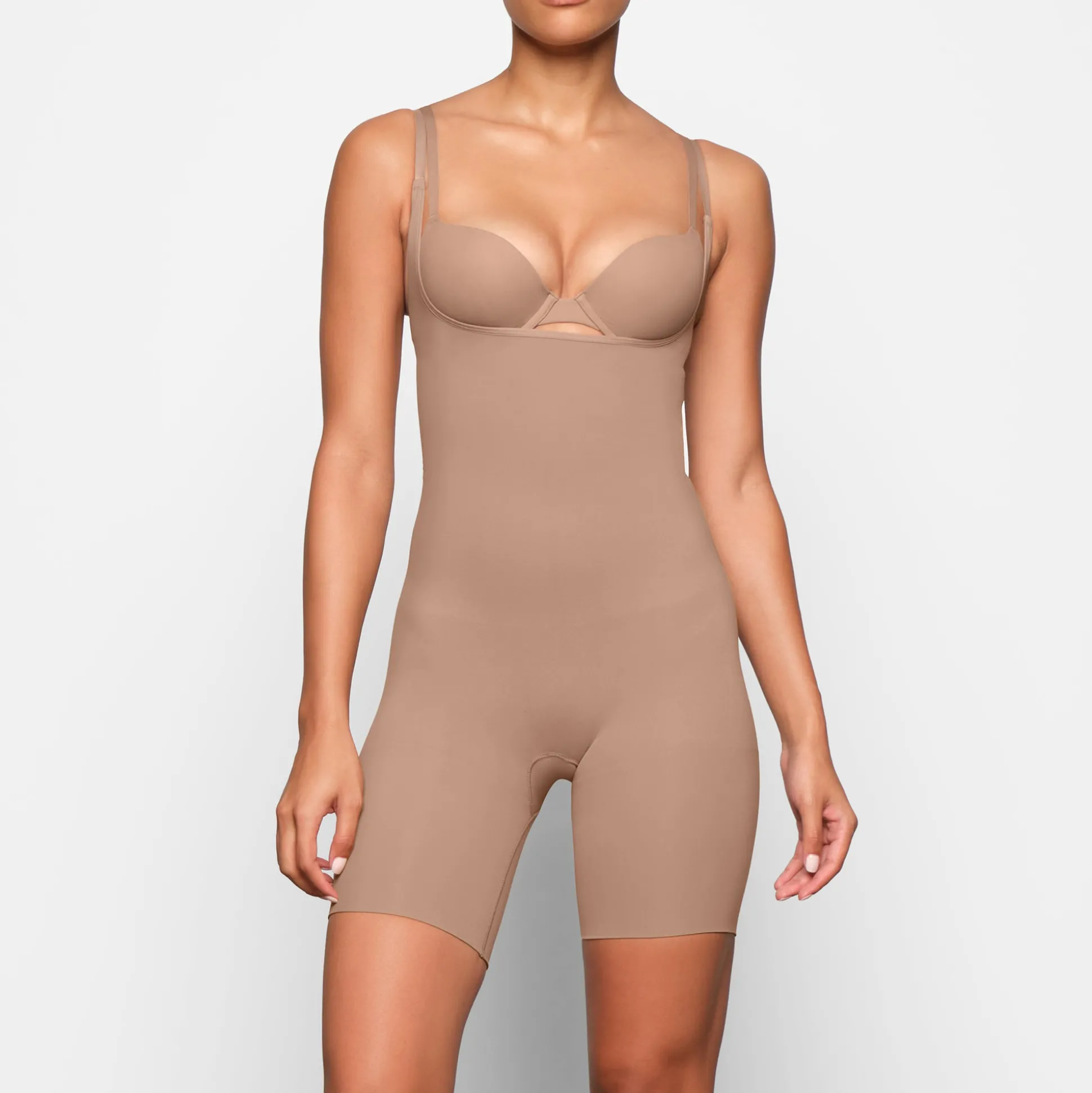 BUTT ENHANCING OPEN BUST BODYSUIT | SIENNA