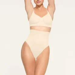 CORE CONTROL HIGH-WAISTED THONG | SAND