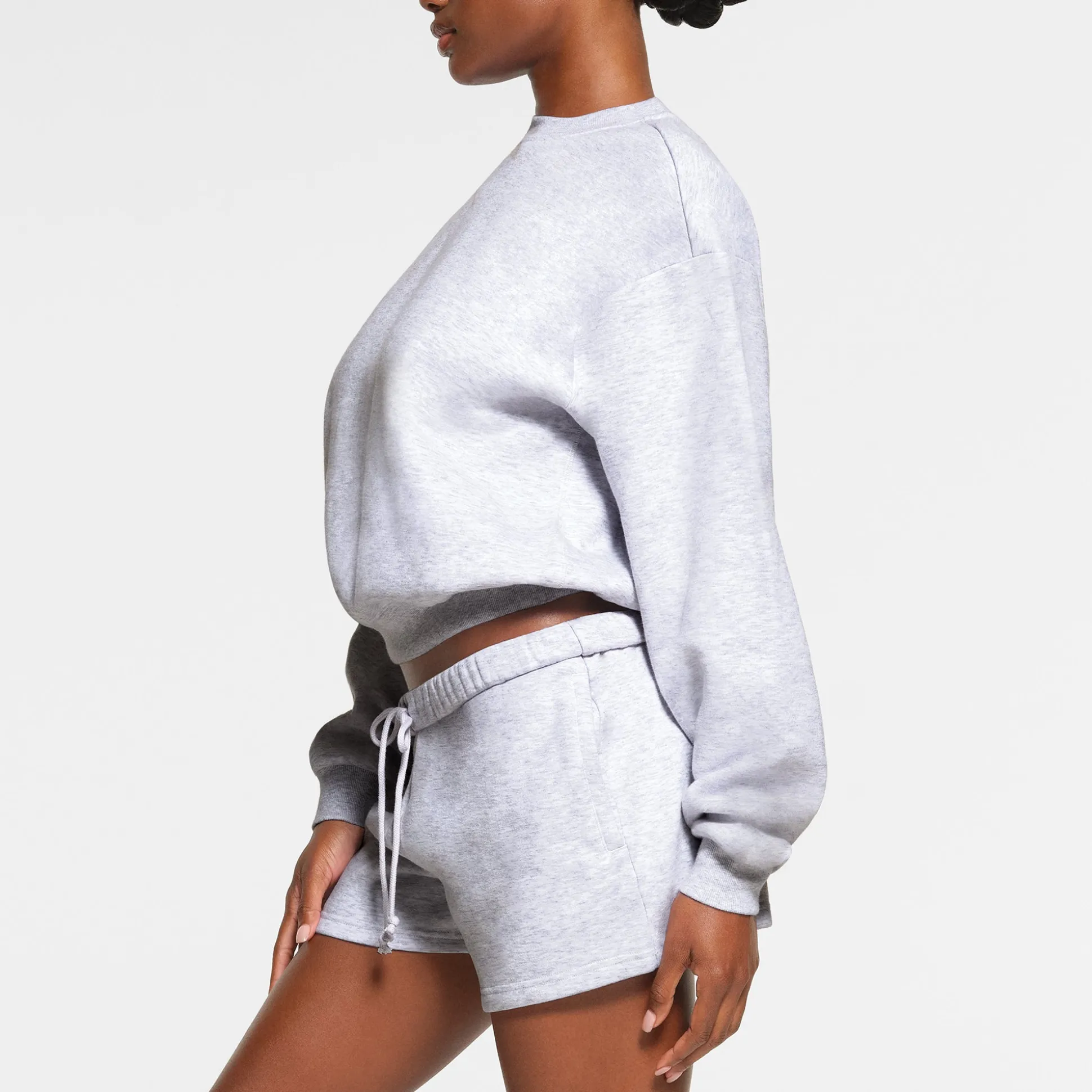 COTTON FLEECE CLASSIC CREWNECK | LIGHT HEATHER GREY