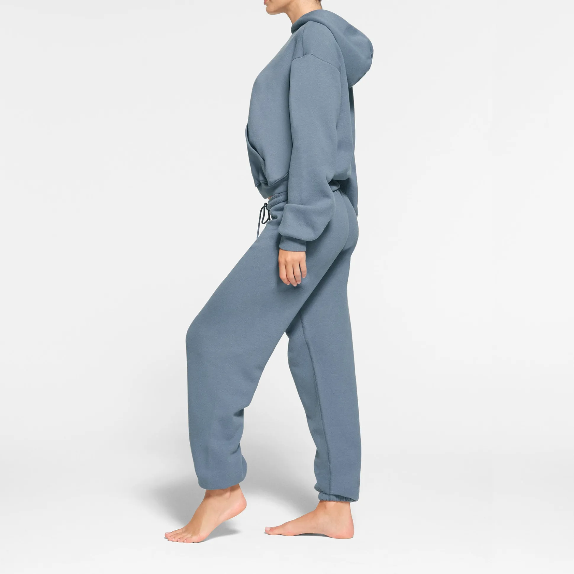 COTTON FLEECE CLASSIC HOODIE | STEEL BLUE