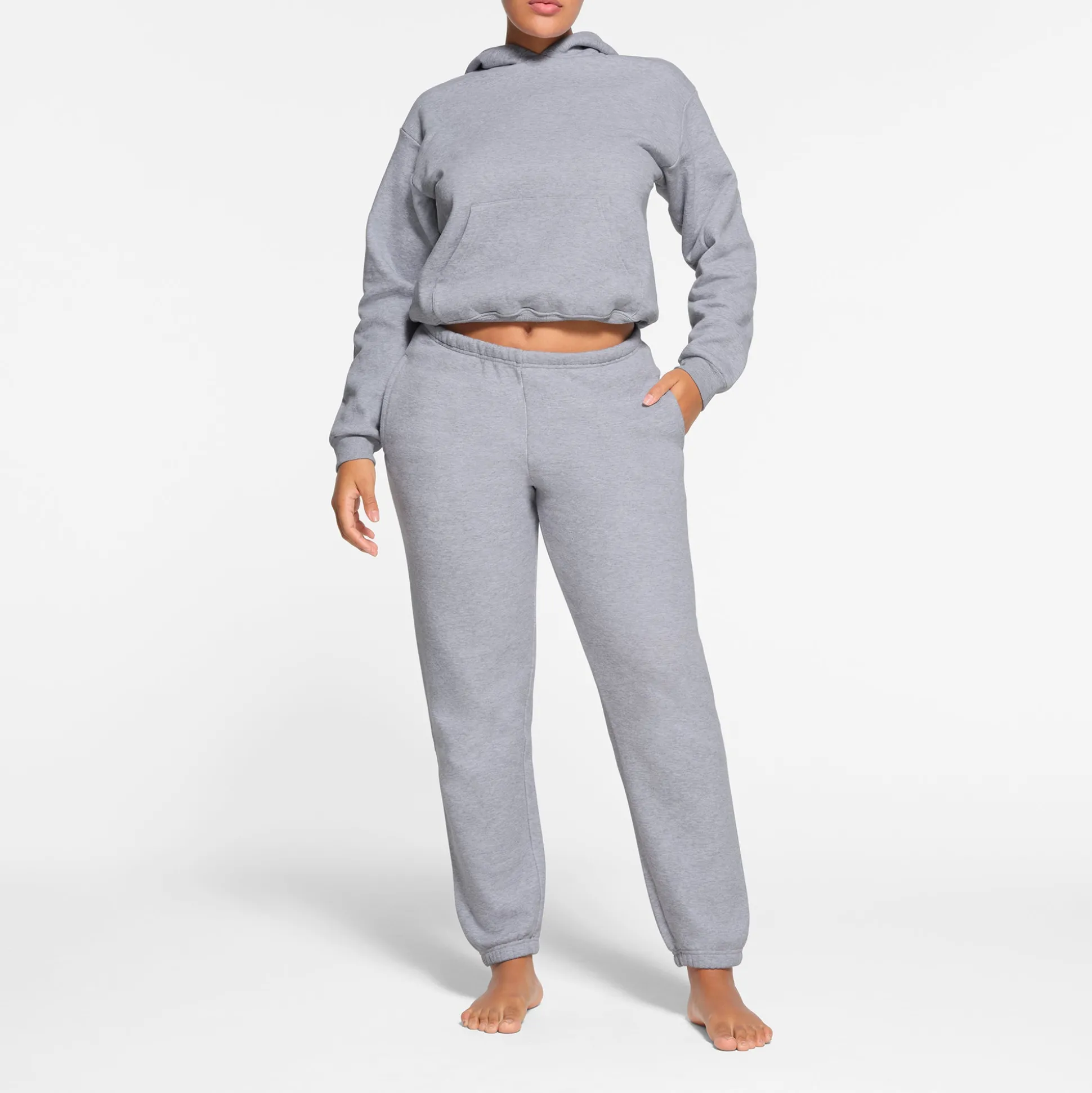 COTTON FLEECE CLASSIC JOGGER | HEATHER GREY