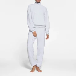 COTTON FLEECE CLASSIC QUARTER ZIP PULLOVER | LIGHT HEATHER GREY