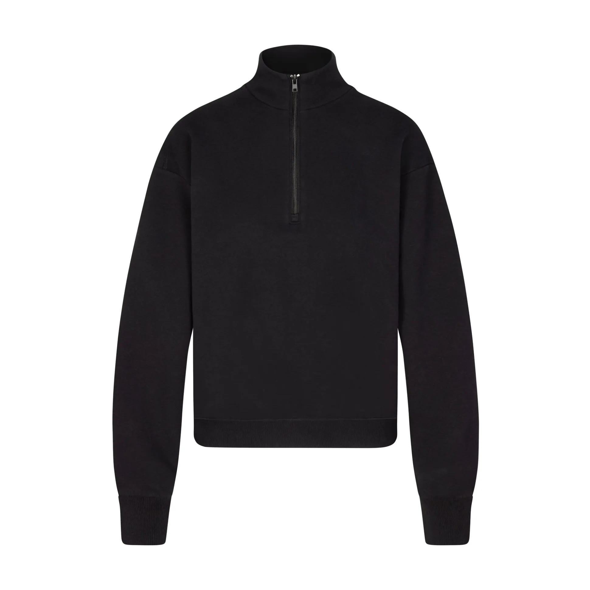COTTON FLEECE CLASSIC QUARTER ZIP PULLOVER | ONYX