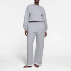 COTTON FLEECE CLASSIC STRAIGHT LEG PANT | HEATHER GREY