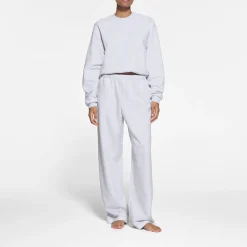 COTTON FLEECE CLASSIC STRAIGHT LEG PANT | LIGHT HEATHER GREY