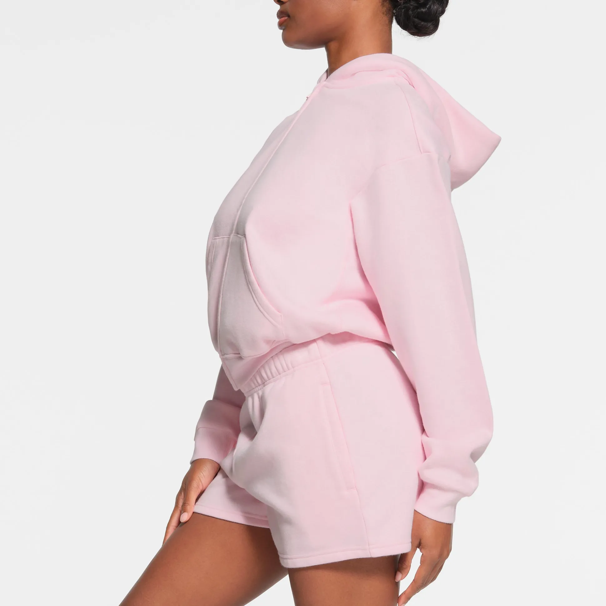 COTTON FLEECE CLASSIC ZIP UP HOODIE | CHERRY BLOSSOM