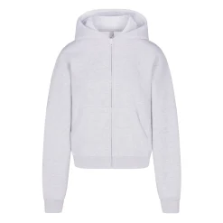 COTTON FLEECE CLASSIC ZIP UP HOODIE | LIGHT HEATHER GREY