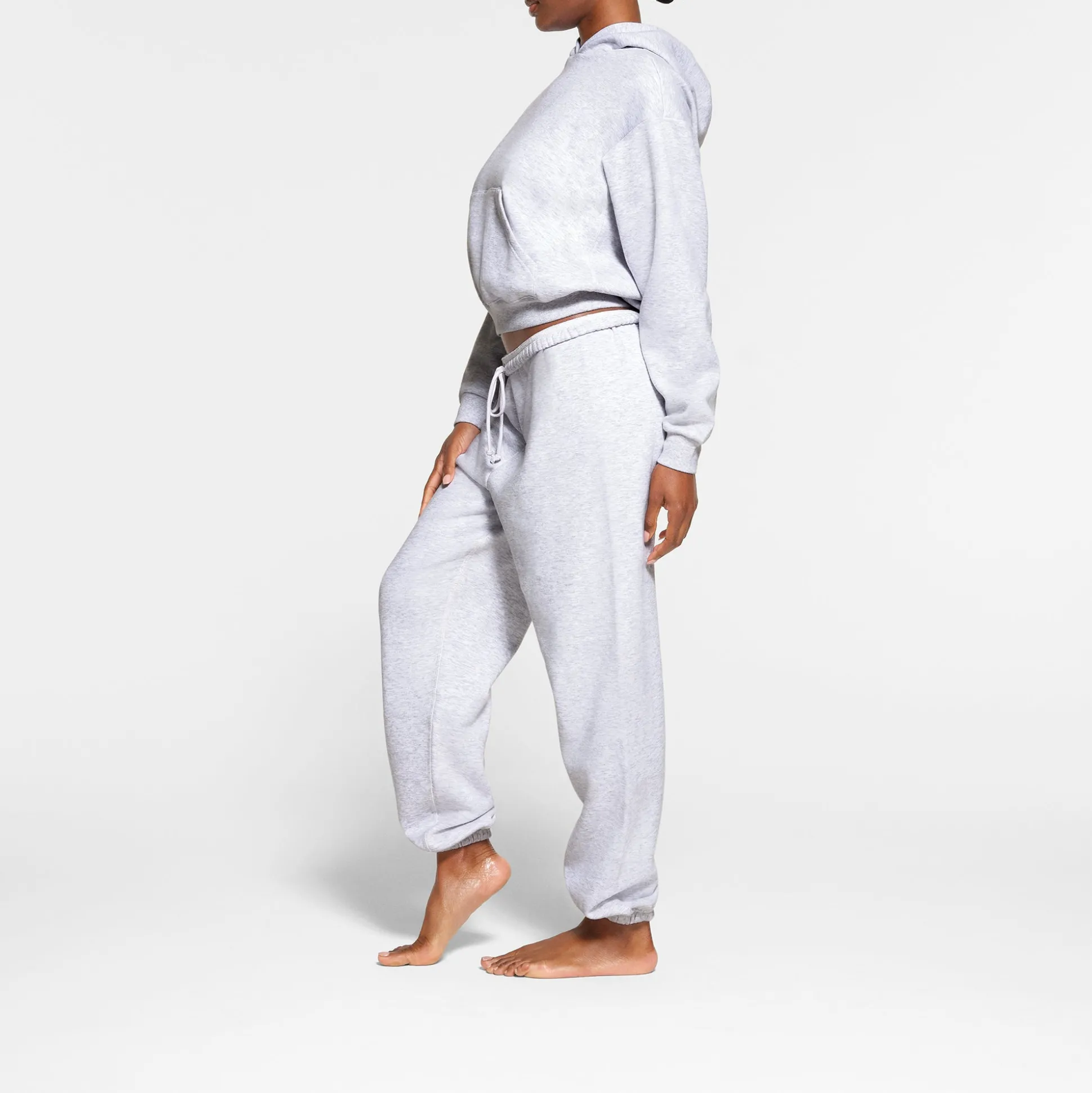 COTTON FLEECE JOGGER | LIGHT HEATHER GREY