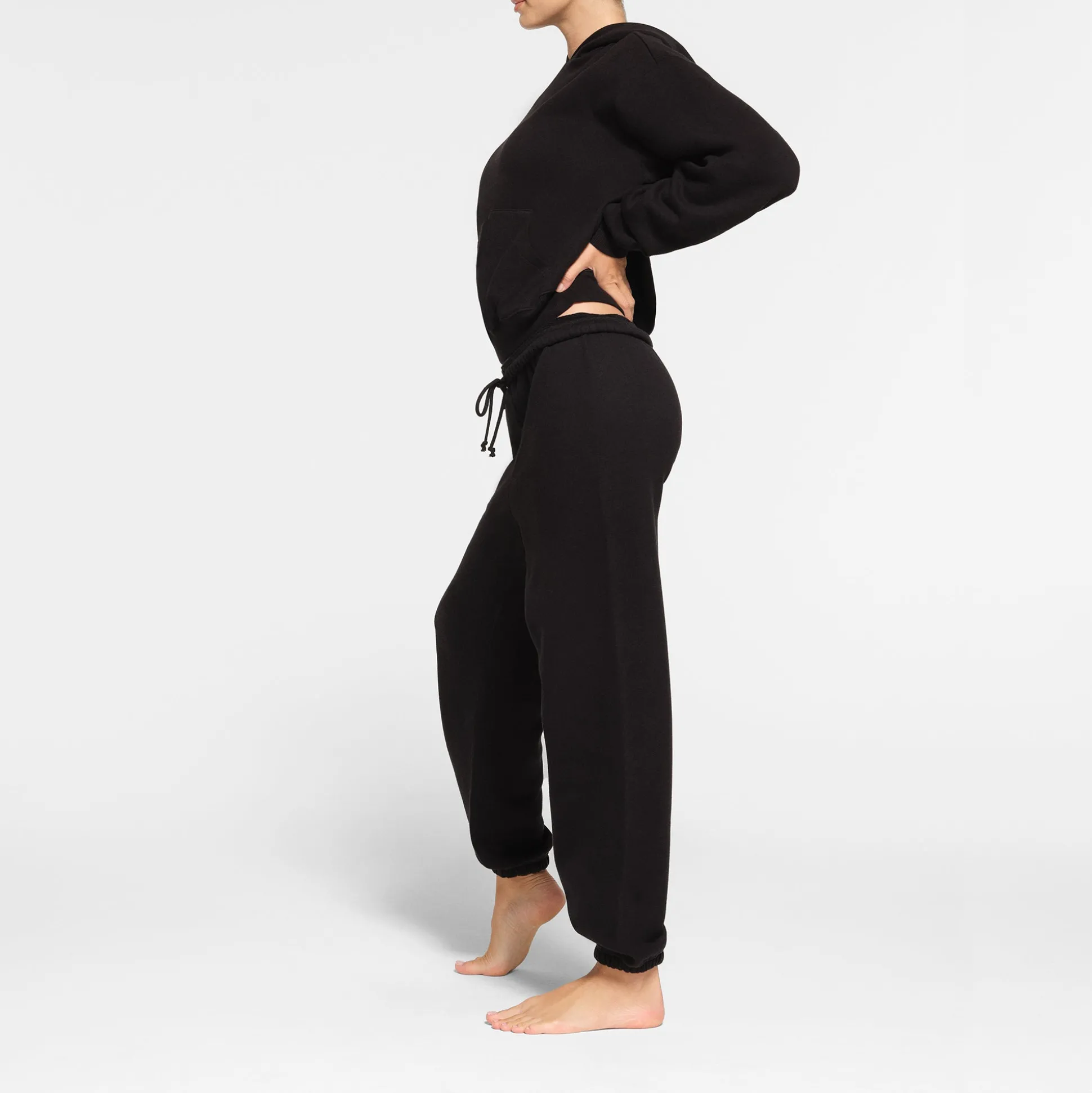 COTTON FLEECE JOGGER | ONYX