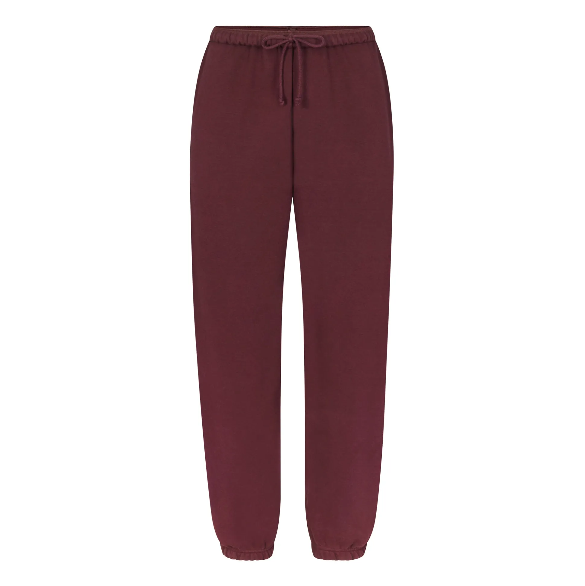 COTTON FLEECE JOGGER | OXBLOOD