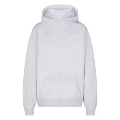 COTTON FLEECE OVERSIZED HOODIE | LIGHT HEATHER GREY