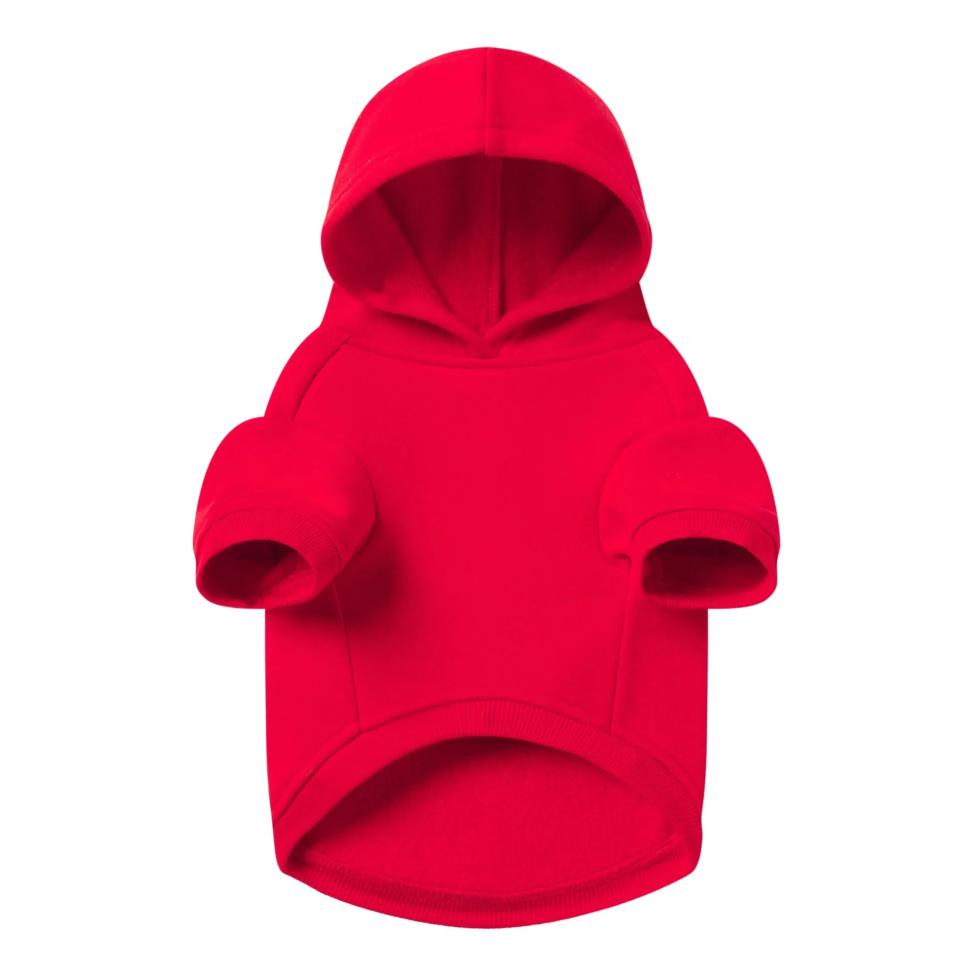 COTTON FLEECE PET HOODIE | RUBY