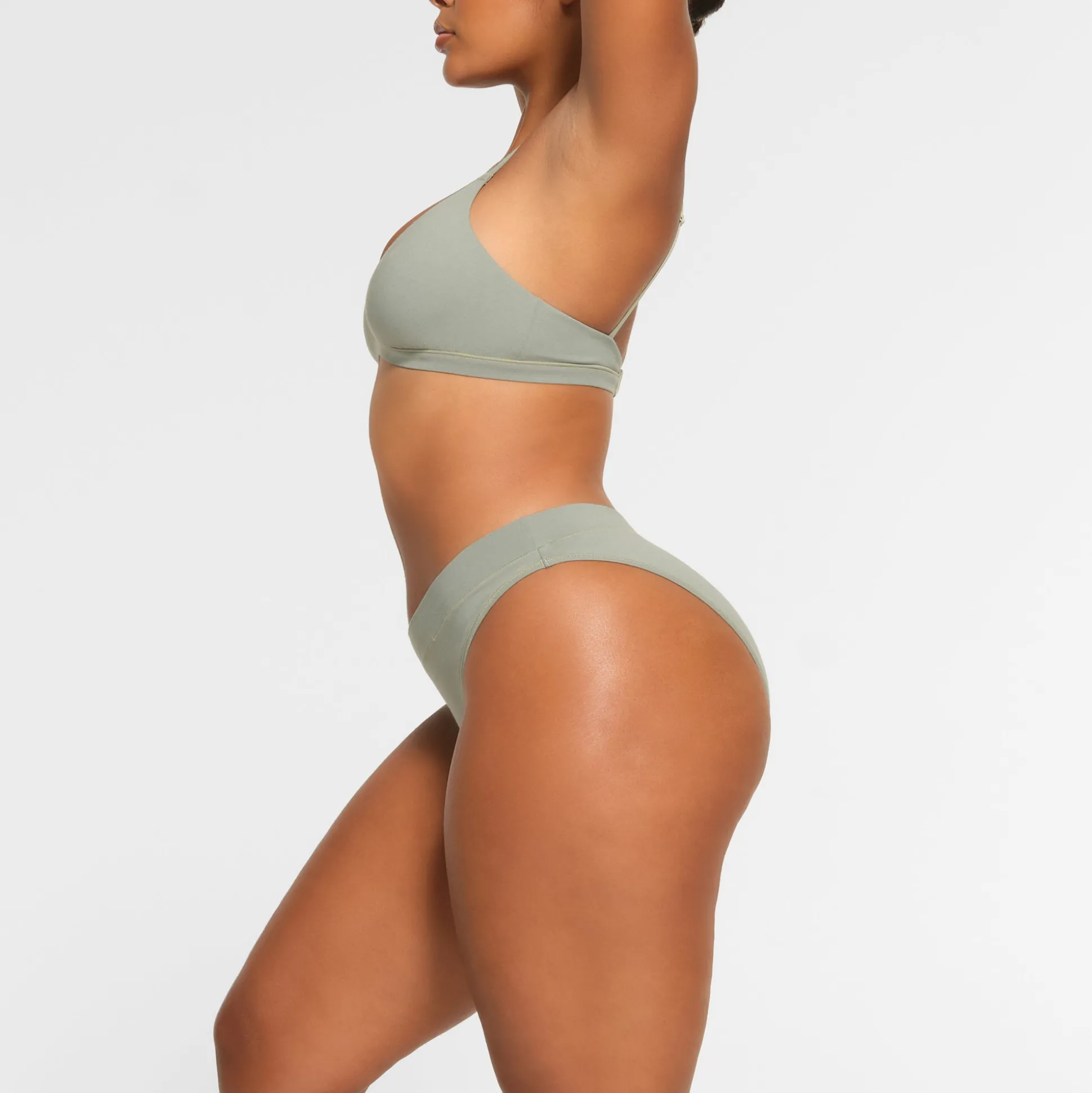 COTTON JERSEY CHEEKY TANGA | MINERAL