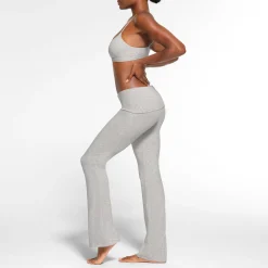 COTTON JERSEY FOLDOVER PANT | LIGHT HEATHER GREY