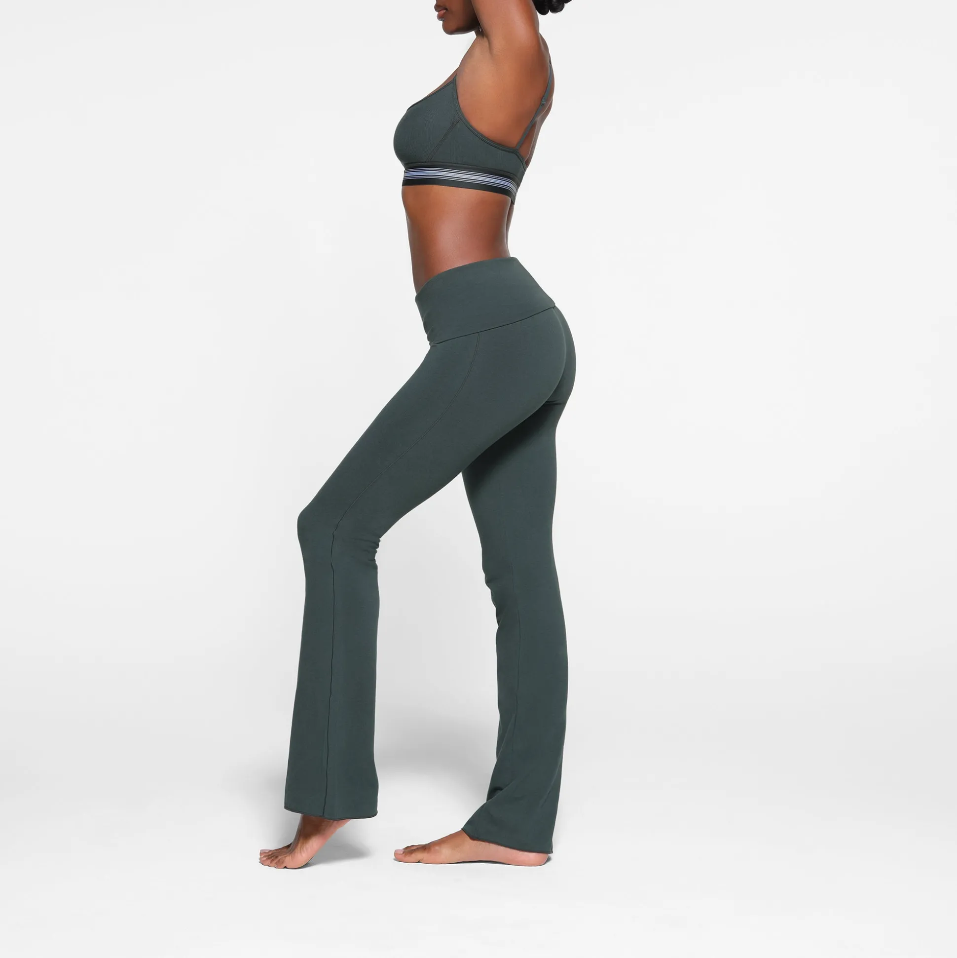 COTTON JERSEY FOLDOVER PANT | SPRUCE