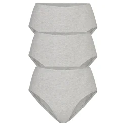 COTTON JERSEY FULL BRIEF 3-PACK | LIGHT HEATHER GREY