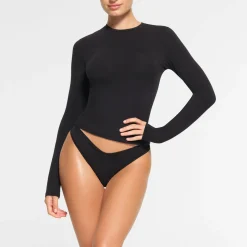 COTTON JERSEY LONG SLEEVE T-SHIRT | SOOT