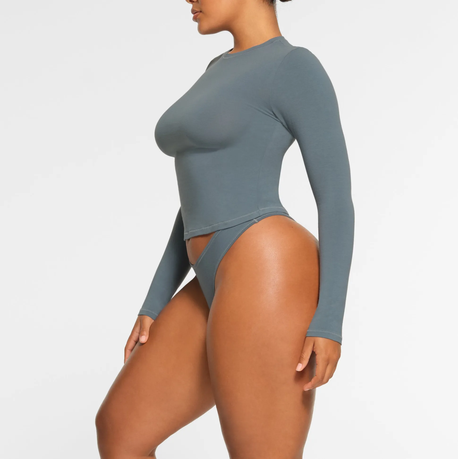COTTON JERSEY LONG SLEEVE T-SHIRT | KYANITE