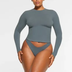COTTON JERSEY LONG SLEEVE T-SHIRT | KYANITE
