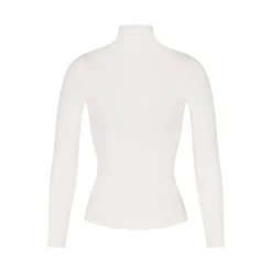 COTTON JERSEY LONG SLEEVE TURTLENECK | MARBLE