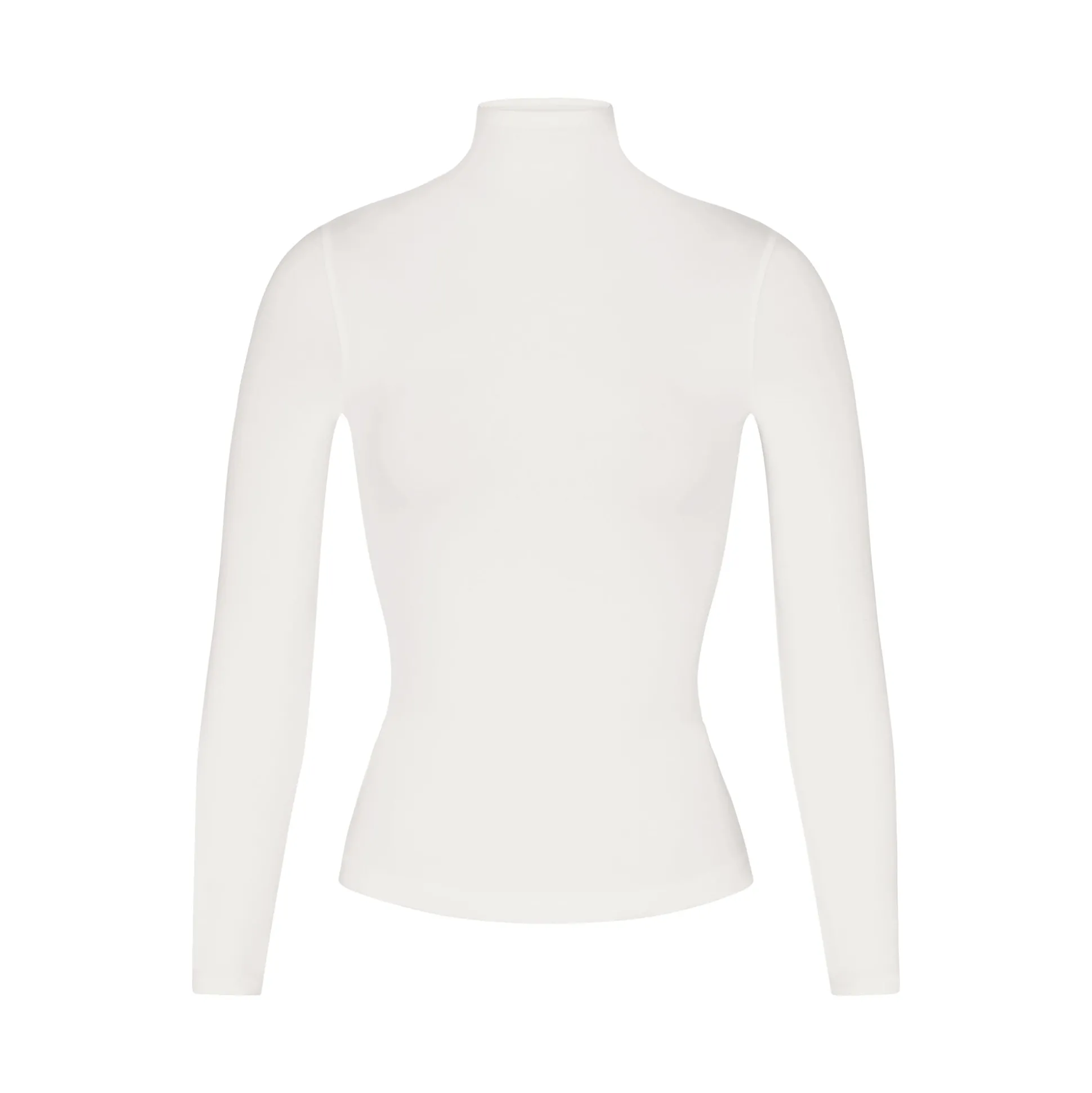 COTTON JERSEY LONG SLEEVE TURTLENECK | MARBLE