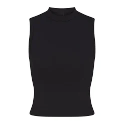 COTTON JERSEY MOCK NECK TANK | SOOT