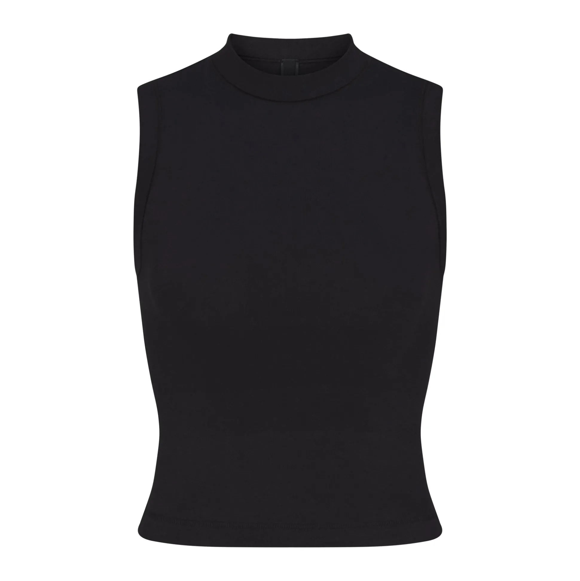 COTTON JERSEY MOCK NECK TANK | SOOT