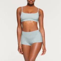 COTTON JERSEY SCOOP BRALETTE | FROST