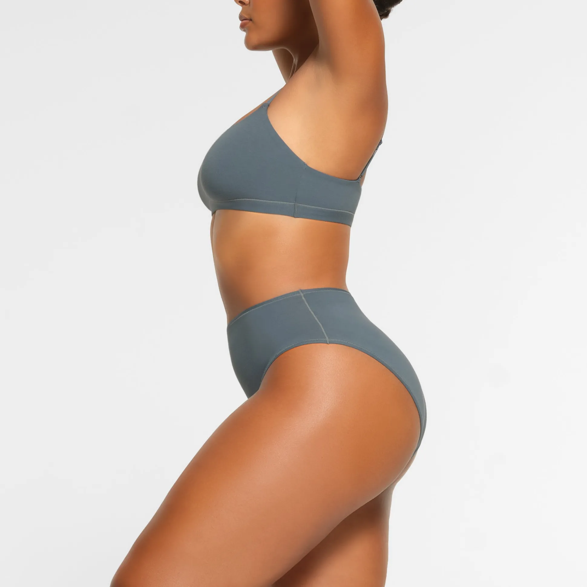 COTTON JERSEY SCOOP BRALETTE | KYANITE
