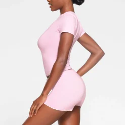 COTTON JERSEY SHORT | BABY PINK