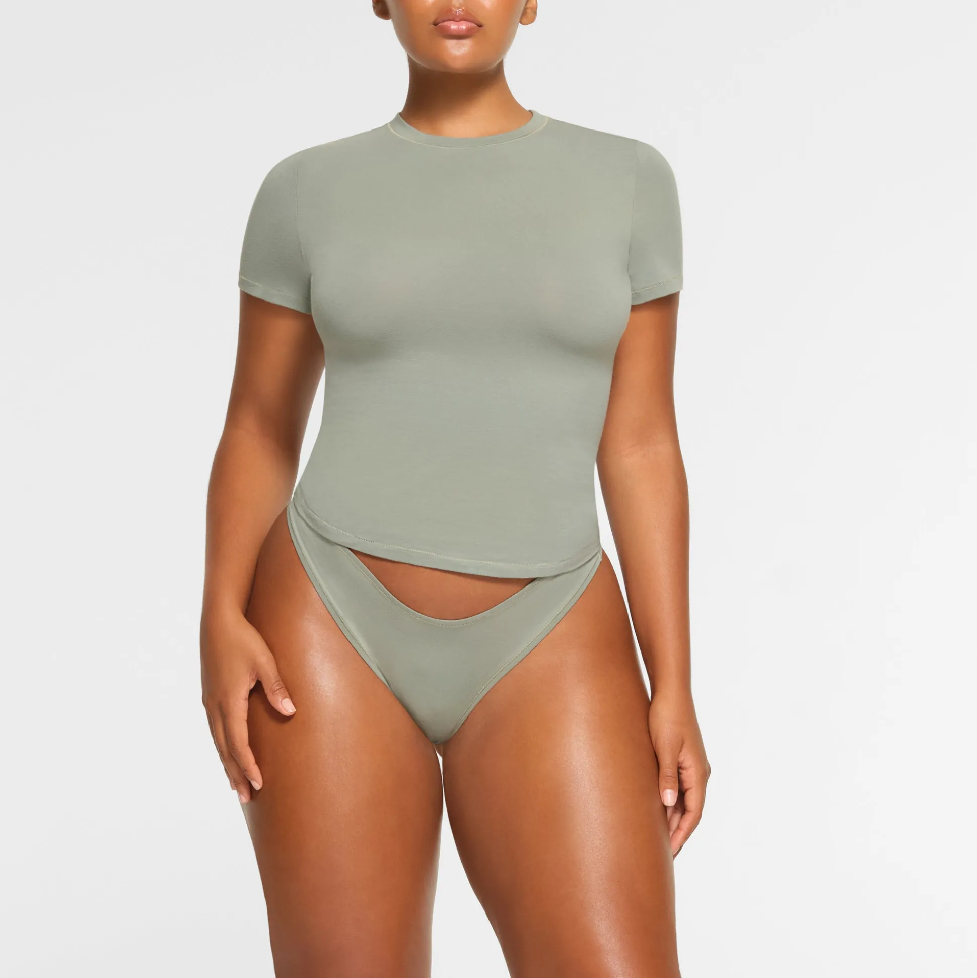 COTTON JERSEY T-SHIRT | MINERAL