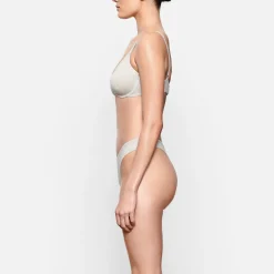 COTTON JERSEY T-SHIRT BRA | LIGHT HEATHER GREY