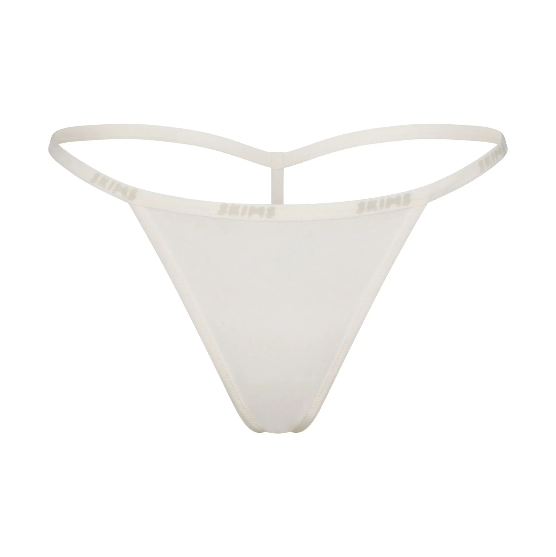 COTTON LOGO STRING THONG | MARBLE
