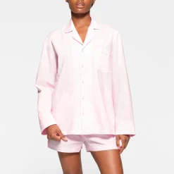 COTTON POPLIN SLEEP SHORT | BABY PINK