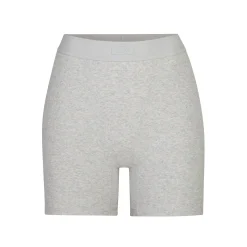 COTTON RIB BOXER | LIGHT HEATHER GREY