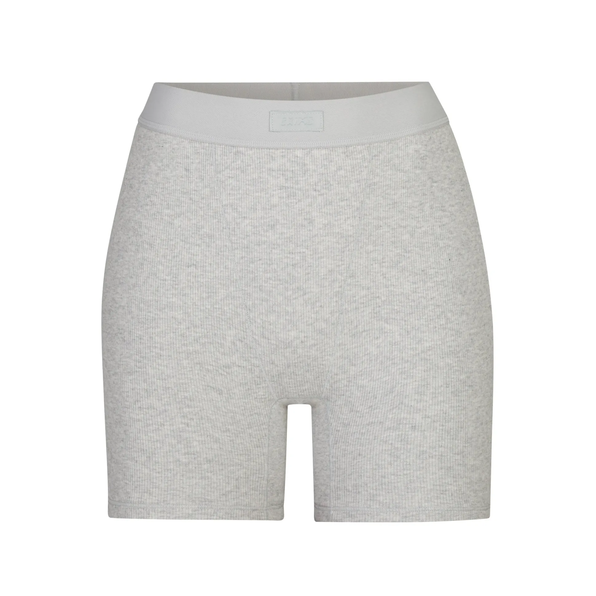 COTTON RIB BOXER | LIGHT HEATHER GREY