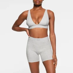 COTTON RIB BOXER | LIGHT HEATHER GREY