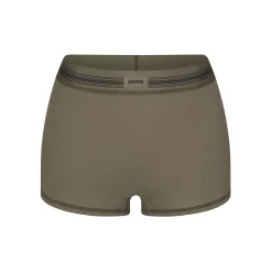 COTTON RIB BOY SHORT | ARMY MULTI