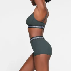 COTTON RIB BOY SHORT | SPRUCE MULTI