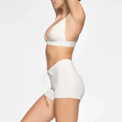 COTTON RIB DRAWSTRING SHORT | MARBLE
