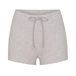 COTTON RIB DRAWSTRING SHORT | LIGHT HEATHER GREY