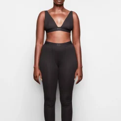 COTTON RIB LEGGING | SOOT