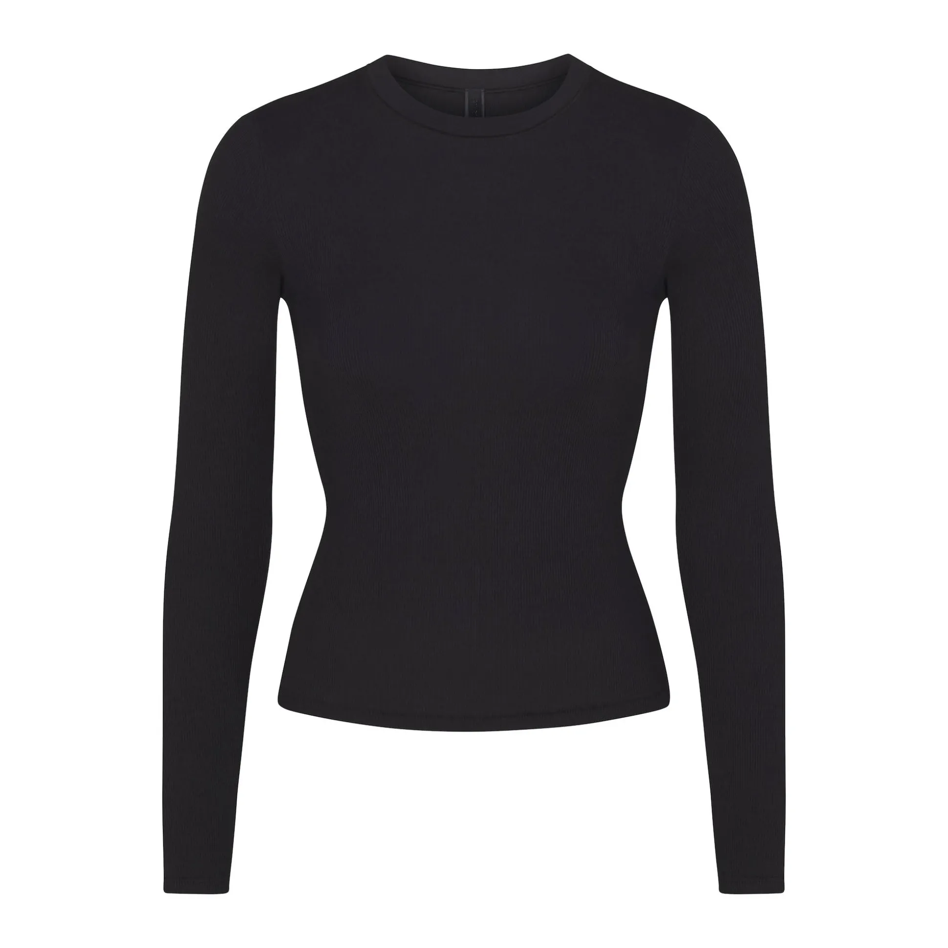 COTTON RIB LONG SLEEVE T-SHIRT | SOOT
