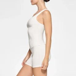 COTTON RIB LONG TANK | MARBLE