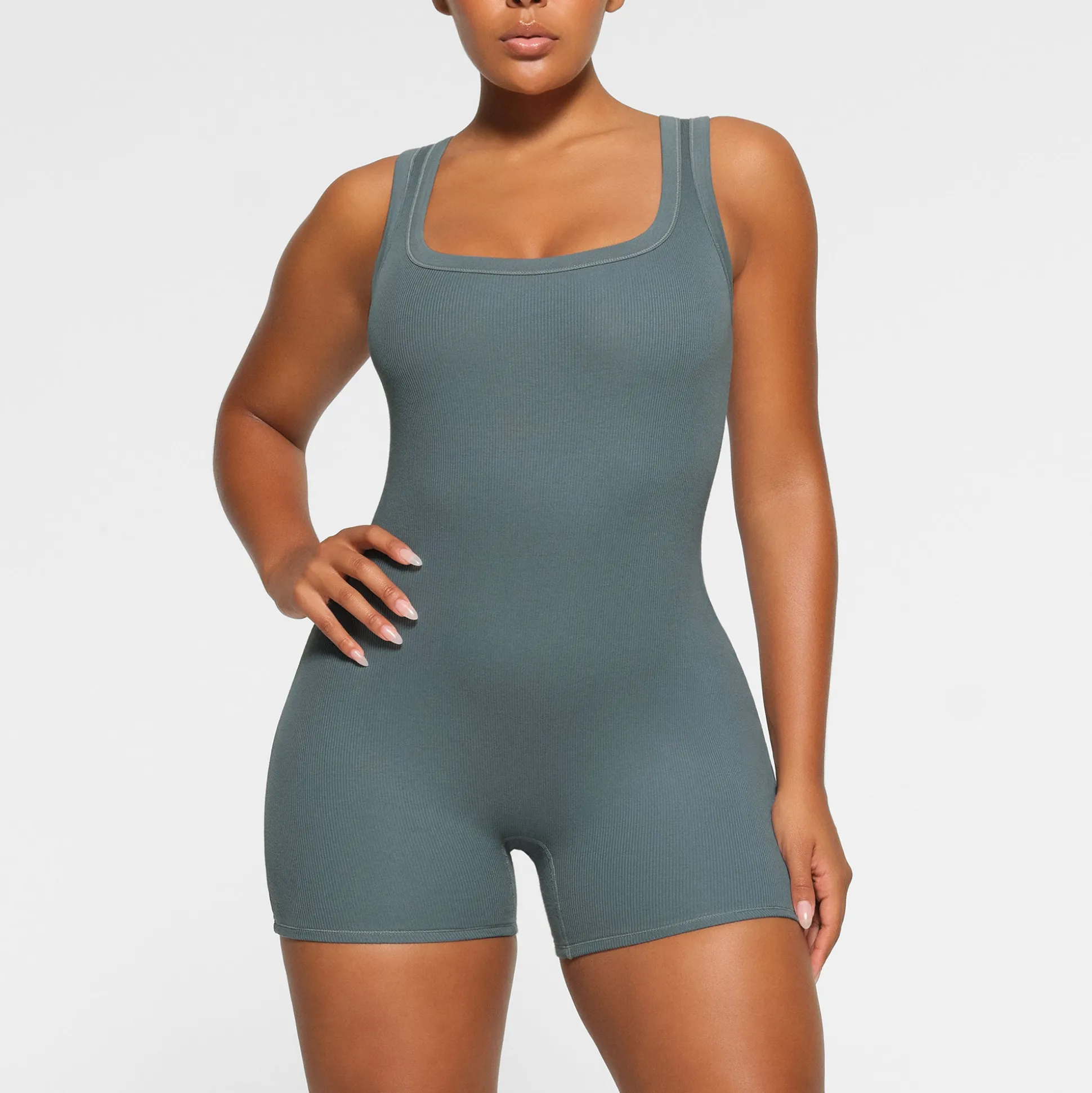 COTTON RIB ONESIE | KYANITE