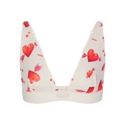 COTTON RIB PLUNGE BRALETTE | MARBLE HEART AND ARROW
