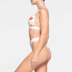 COTTON RIB PLUNGE BRALETTE | MARBLE HEART AND ARROW